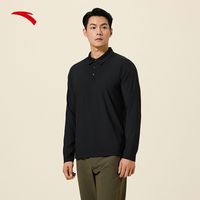 安踏长袖运动POLO衫男士春季商务休闲翻领长袖T恤套头衫