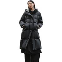 艾莱依羽绒服女士2025冬季新款千鸟格拼接泡芙羽绒服插肩袖设计显瘦外套   【建议80-110斤】155