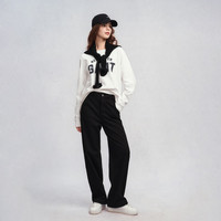 GANT/甘特简约舒适女士上衣简约抓绒字母印花套头长袖卫衣 113米