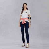 GANT/甘特【100%棉】男女同款装简约学院风舒适短袖重磅T恤 433夜蓝色 S