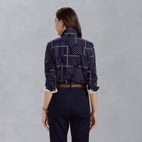 GANT甘特2024春季女装通勤时尚长袖衬衫|844300002 433-深蓝色 38