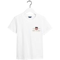 GANT/甘特【100%棉】男女同款装简约学院风舒适短袖重磅T恤 667红色 XS