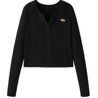 太平鸟女装冬季百搭打底线套衫A3EED4148 黑色 M