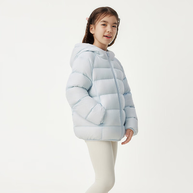 坦博尔 儿童羽绒服男童女童连帽中大童保暖外套