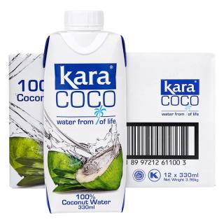 Kara 椰子水 330ml*12瓶 含电解质 低卡饮料