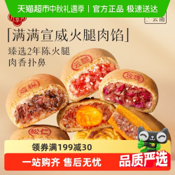 嘉华食品 jiahua food 嘉华云腿蛋黄月饼云南特产鲜花月饼中秋鲜肉月饼礼盒装糕点心