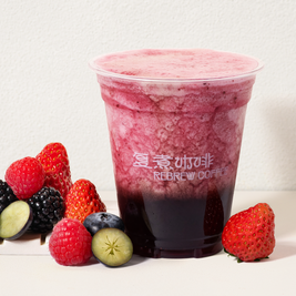 移动端：复煮咖啡 Rebrew 莓果花青美式