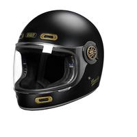 BEASLEY HELMETS比斯力复古头盔全盔摩托车头盔503男女巡航机车玻璃钢头盔夏季 503哑黑+高清防雾贴 L码