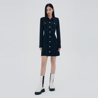 ELLASSAY秋季翻盖口袋装饰连衣裙女