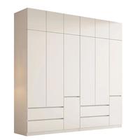 白浅 全实木衣柜家用卧室平开门组合免安装可收纳 1.4米主柜