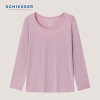 舒雅（Schiesser）女士3A抗菌肌底衣系列圆领长袖保暖秋衣上衣E0/23933Q 灰粉 S 【50-55公斤】