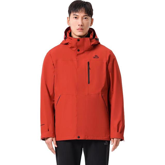 伯希和 冲锋衣三合一硬壳防水冲锋衣冬季外套 11340105黑S