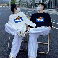 NASA WEEK2025圆领连帽卫衣男女潮牌宽松百搭简约秋季上衣FM