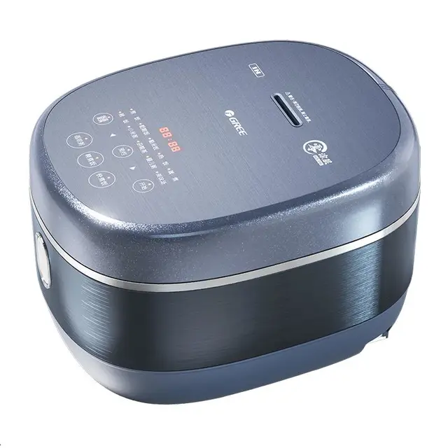 格力（GREE）0涂层电饭煲4升家用4-5人电饭锅316L不锈钢内胆IH加热煮饭煮粥蒸煮一体无涂层电饭煲GDCF-4021C 亮钢蓝 4L 0涂层316L不锈钢