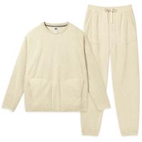 蕉下（beneunder）保暖睡衣男士家居服套装秋冬绒感套头卫衣外套裤子可外穿睡衣 秋麦咖 XL