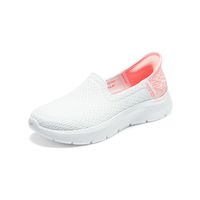 斯凯奇【斯凯奇五折】女鞋夏季健步鞋一脚蹬休闲鞋老人鞋 白色/粉色/WPK 39
