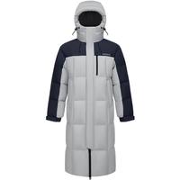 波司登 冬季加厚撞色连帽男女同款时尚运动羽绒服过膝长款