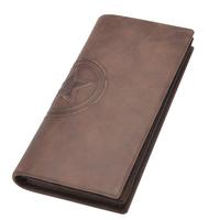 暇步士（Hush Puppies）男士手包真皮长款头层牛皮钱包青年时尚手抓包潮票夹手拿包男 啡色小号