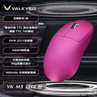 VALKYRIE 三模连接 电竞鼠标+8K无线接收器+防滑贴  彤