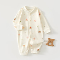婧麒（JOYNCLEON）婴儿衣服连体衣春秋装小月龄纯棉宝宝男女爬服新生儿哈衣长袖超萌 小树熊兔 59cm 【1-3月，体重3.5-6.9kg】
