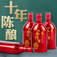 旦阳牌 D anYang 传统工艺纯粮酿造 十年陈酿 半甜型糯米黄酒 500mL 4瓶 礼盒装