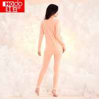 红豆(Hodo) 秋衣秋裤纯棉薄款套装 全棉圆领基础打底棉毛衫裤秋 女款肌色(圆领) 160/85(S)