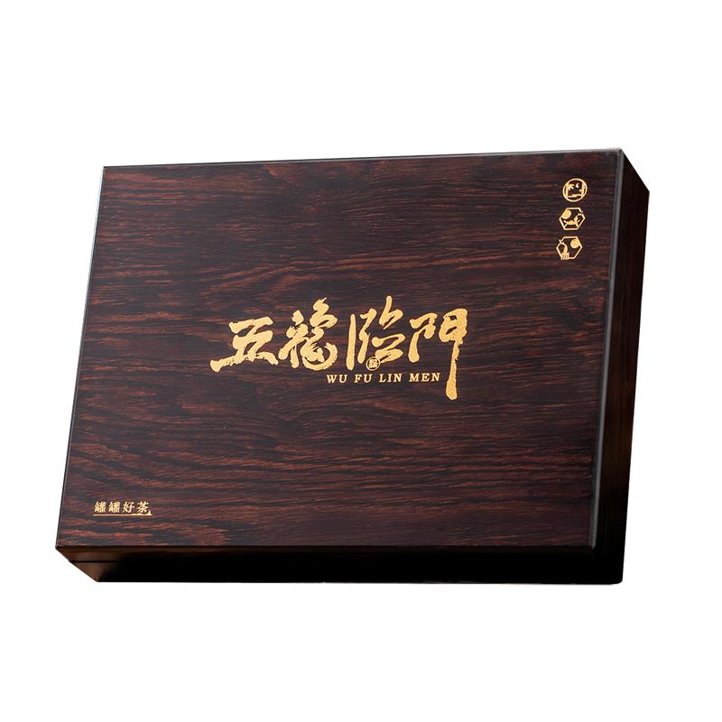 5款茶组合肉桂实木礼盒装1罐1泡武夷岩茶大红袍乌龙茶叶