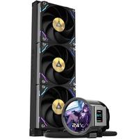 TCOMAS 360黑色一体式 CPU水冷散热器 IPS双屏幕 ARGB光效