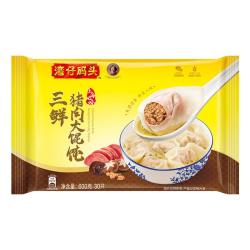 湾仔码头 三鲜猪肉大馄饨600g*3袋(1.8kg)