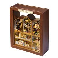 我の屋手工制作可挂墙相框积木小镇创意减压小房子玩具女友