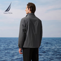 NAUTICA 男装25秋冬商务休闲登山呢立领夹克男JE5301 深碳灰01C L