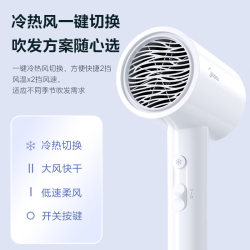 美的 负离子护发 吹风机  极地白，玉兰白，蜜桃粉，月光白