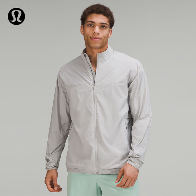 lululemon 丨Stretch Ventilated 男士跑步夹克 透气 LM4AHIS 海豹灰
