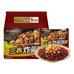 三养 炸酱面韩式风味方便面夜宵速食干拌面 炸酱面122g*5袋
