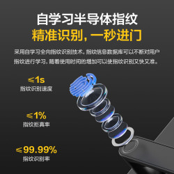 海尔 智家Leader统帅智能门锁家用入户门指纹密码锁公寓电子锁E200