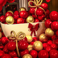 仕彩 结婚红色气球婚礼布置客厅女方婚房装饰品农村卧室订婚浪漫场景