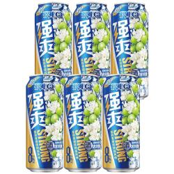 锐澳 洋酒  鸡尾酒 冰饮果酒甜酒伏特加 强爽8度茉莉青提 500ml*6罐