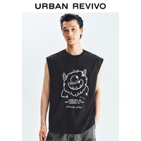 UR2025夏季新款男装时尚休闲百搭撞色印花圆领背心UMY450054