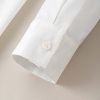 茵曼（INMAN）简约通勤长袖衬衫女2025秋季职业百搭绣花宽松叠穿衬衣上衣