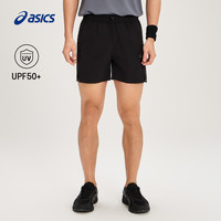 ASICS亚瑟士男子防晒跑步短裤男式抗紫外线松紧运动短裤 蓝色 M