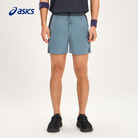 ASICS亚瑟士男子防晒跑步短裤男式抗紫外线松紧运动短裤 黑色 M
