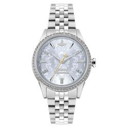 Vivienne Westwood TM01VV327LBLSL 满钻浮雕表盘 银色 女士腕表