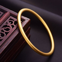 飞禧黄金足金手镯 金镯子 金手镯黄金女款 实心古法传承素圈手镯 24.45克【圈号备注 足金999.9】