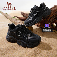 CAMEL骆驼儿童运动鞋登山鞋童鞋男童女童休闲鞋防滑 黑色-D65C127037 皮面保暖 33