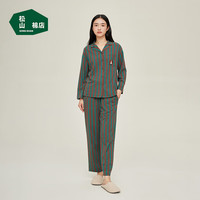 松山棉店【棉莫萌宠家居服】长袖套装抗静电男女棉莫萌宠睡衣 女士-大地棕 M （女士160，男士170）