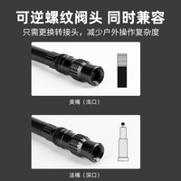 塔斯队长(TOSUOD)自行车打气筒碳纤维迷你手持打气筒公路车便携高压省力充气泵通用 黑色130PSI(碳纤维材质/美法嘴通用)