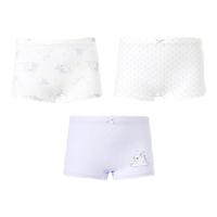 YeeHoO英氏儿童内裤四角男童内裤礼盒装男女宝中大童平角打底短裤不夹屁屁 女平角内裤琉璃紫 3条 110cm 3-4岁