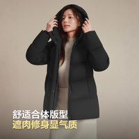 波司登(BOSIDENG)25冬季羽绒服女短款连帽加厚90绒百搭保暖外套B250245128 黑色8056 M 165/92A 体重约110-120斤