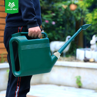 沃施 家用园艺淋水加厚浇菜喷头浇花长嘴水壶 5.5L 墨绿