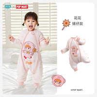 ibaby/英伦宝贝泡泡玛特联名恒温婴儿睡袋儿童防踢被子秋冬款连体睡衣 舒适款-花花猪仔(适合20-24℃) 90码 身高80-90cm体重6.5-13kg
